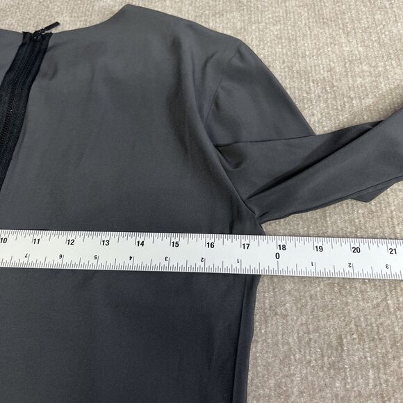 Armani Exchange Size 4 Black Shift Dress Minimalist Long Sleeve Career Capsule - Picture 7 of 7